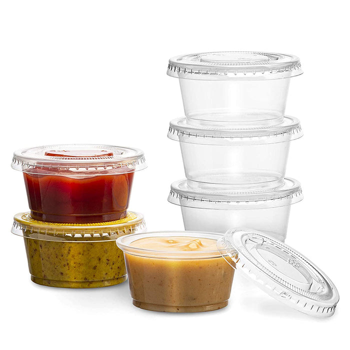 2 oz Sauce Cups & Lids — Easy Choice, Pack of 800